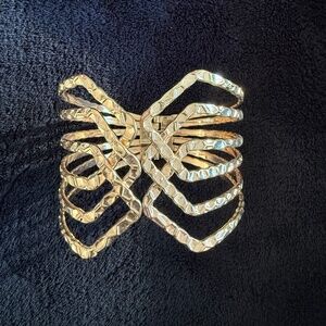 Gold-Tone Sculptural Cuff Bracelet